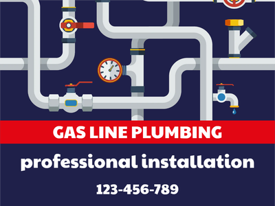 Custom Outdoor Yard Signs Multiple Sizes Gas Line Plumbing Professional Installation