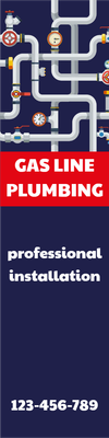 Custom Outdoor Yard Signs Multiple Sizes Gas Line Plumbing Professional Installation