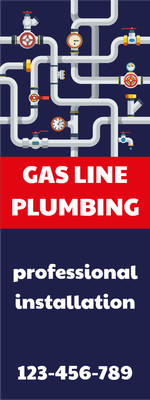 Custom Outdoor Yard Signs Multiple Sizes Gas Line Plumbing Professional Installation