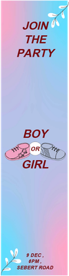 Custom Outdoor Yard Signs Multiple Sizes Join the Party Boy or Girl