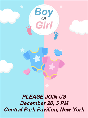 Custom Outdoor Yard Signs Multiple Sizes Pop Girl or Boy ?