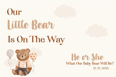 Custom Outdoor Yard Signs Multiple Sizes Gender Reveal little bear?