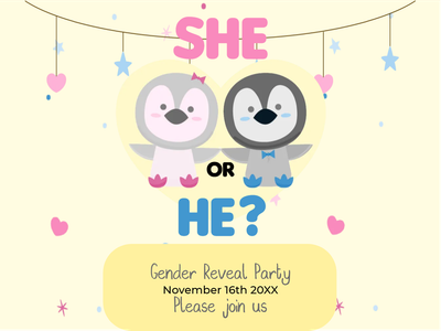 Custom Outdoor Yard Signs Multiple Sizes Gender Reveal Party She or He?