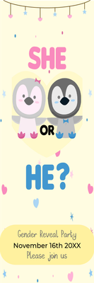Custom Outdoor Yard Signs Multiple Sizes Gender Reveal Party She or He?