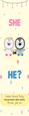 Custom Outdoor Yard Signs Multiple Sizes Gender Reveal Party She or He?