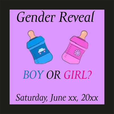 Custom Outdoor Yard Signs Multiple Sizes Gender Reveal Baby Bottle