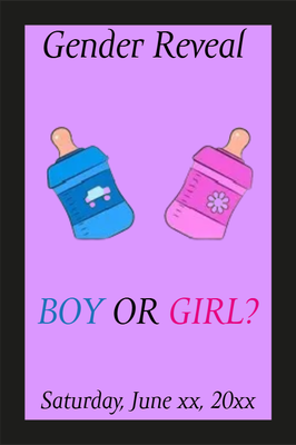 Custom Outdoor Yard Signs Multiple Sizes Gender Reveal Baby Bottle
