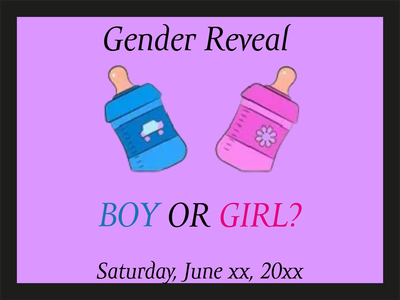 Custom Outdoor Yard Signs Multiple Sizes Gender Reveal Baby Bottle