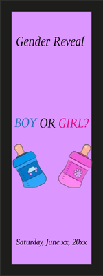 Custom Outdoor Yard Signs Multiple Sizes Gender Reveal Baby Bottle