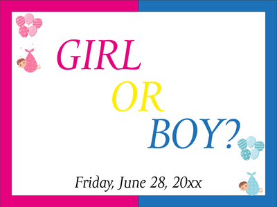 Custom Outdoor Yard Signs Multiple Sizes Girl or Boy? 2