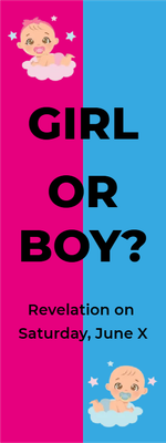 Custom Outdoor Yard Signs Multiple Sizes Girl or Boy? Announcement