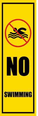 Custom Outdoor Safety Signs Multiple Sizes No Swimming