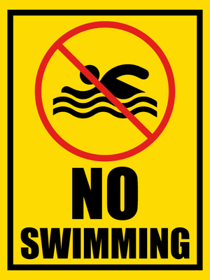 Custom Outdoor Safety Signs Multiple Sizes No Swimming