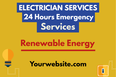 Custom Outdoor Yard Signs Multiple Sizes Electrician Services
