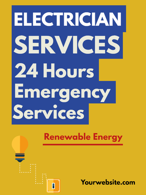Custom Outdoor Yard Signs Multiple Sizes Electrician Services
