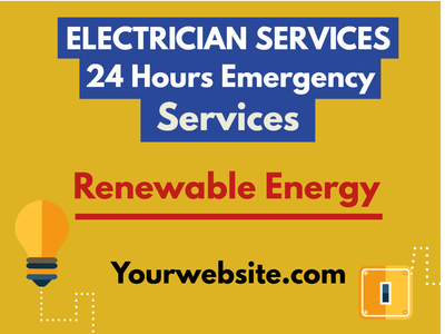 Custom Outdoor Yard Signs Multiple Sizes Electrician Services