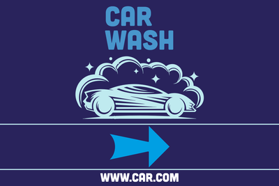 Custom Outdoor Yard Signs Multiple Sizes Car Wash