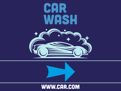 Custom Outdoor Yard Signs Multiple Sizes Car Wash