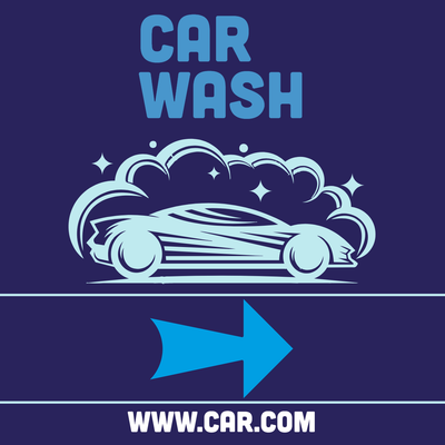 Custom Outdoor Yard Signs Multiple Sizes Car Wash