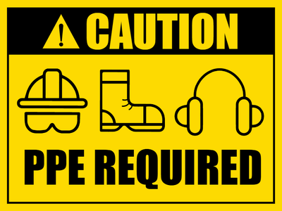 Custom Outdoor Safety Signs Multiple Sizes PPE Required