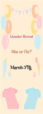 Custom Outdoor Yard Signs Multiple Sizes Gender Reveal He or She? 2