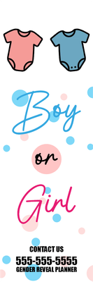 Custom Outdoor Yard Signs Multiple Sizes Gender Reveal Planner