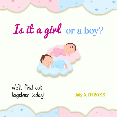 Custom Outdoor Yard Signs Multiple Sizes Gender Reveal Find Out Together