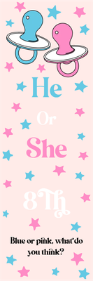 Custom Outdoor Yard Signs Multiple Sizes Blue or Pink?
