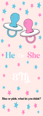 Custom Outdoor Yard Signs Multiple Sizes Blue or Pink?