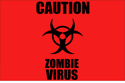 Custom Outdoor Yard Signs Multiple Sizes Cuation Zombie Virus